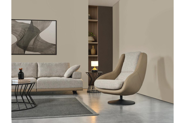 Tilia Mink Beige Armchair - Enka Home - Enkahome -  Online Furniture Store Inegol Furniture