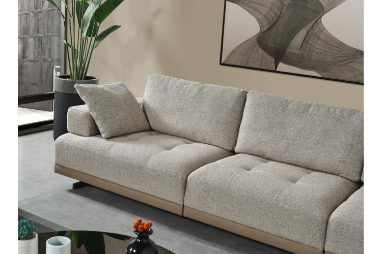 Tilia Mink Beige Four Seater Sofa - Enka Home - Enkahome -  Online Furniture Store Inegol Furniture