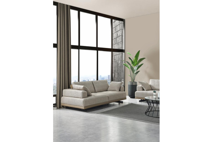 Tilia Mink Beige Three Seater Sofa - Enka Home - Enkahome -  Online Furniture Store Inegol Furniture